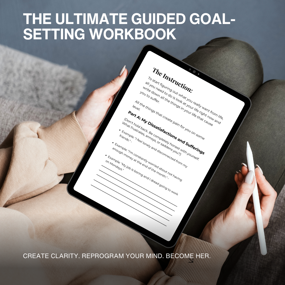 The Ultimate Guided Goal-Setting Workbook – Black & White (A4)
